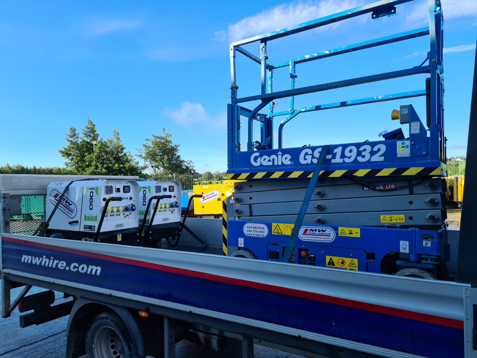 2 new 6 kva generators...SOLD...to a customer in Dublin & an ex rental Genie 1932